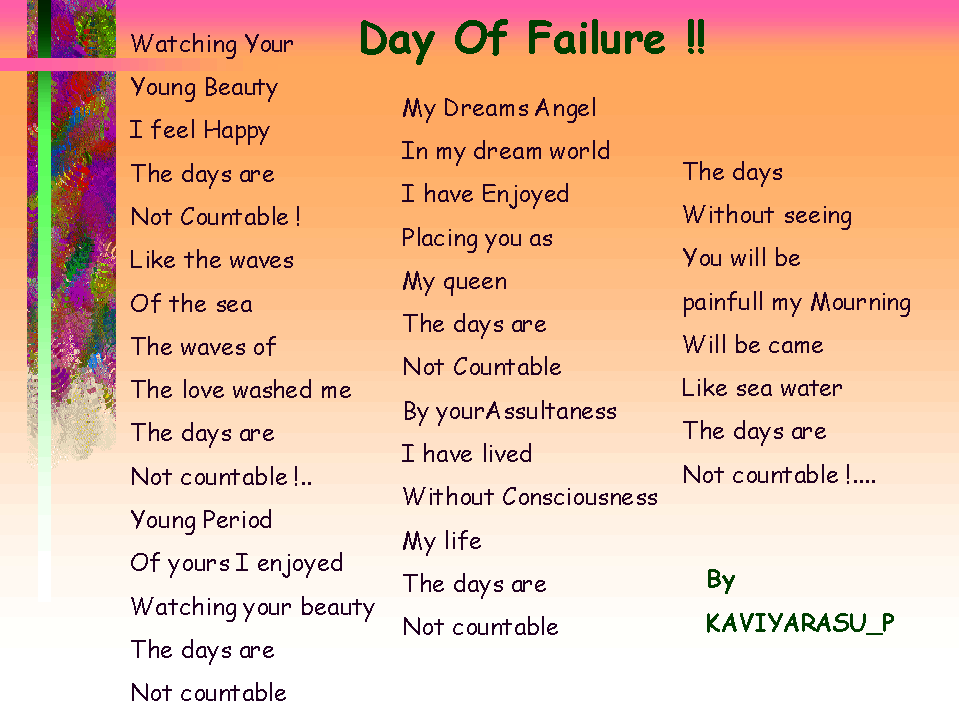 Days Of Failure  By kaviyarasu_p