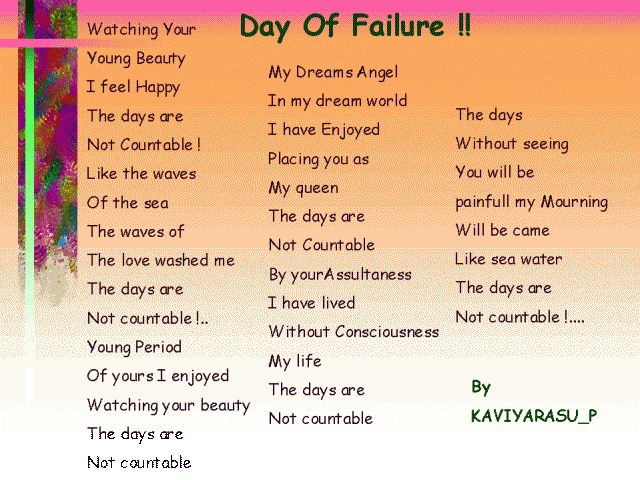 Days Of Failure  By kaviyarasu_p