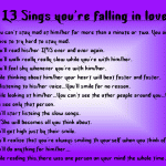 13 sings you're falling in love