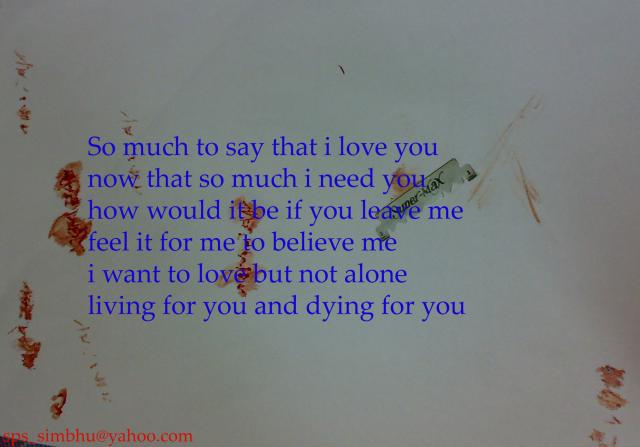 So much to say that i love you
