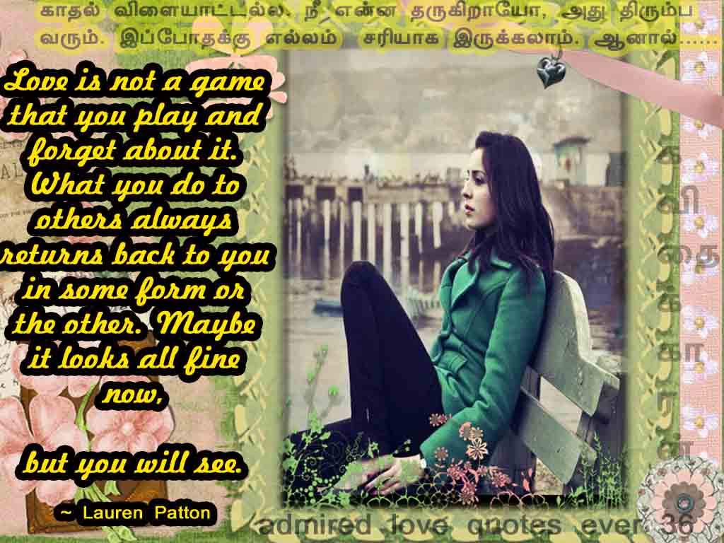 36 love is not a game