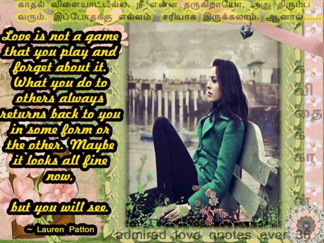 36 love is not a game